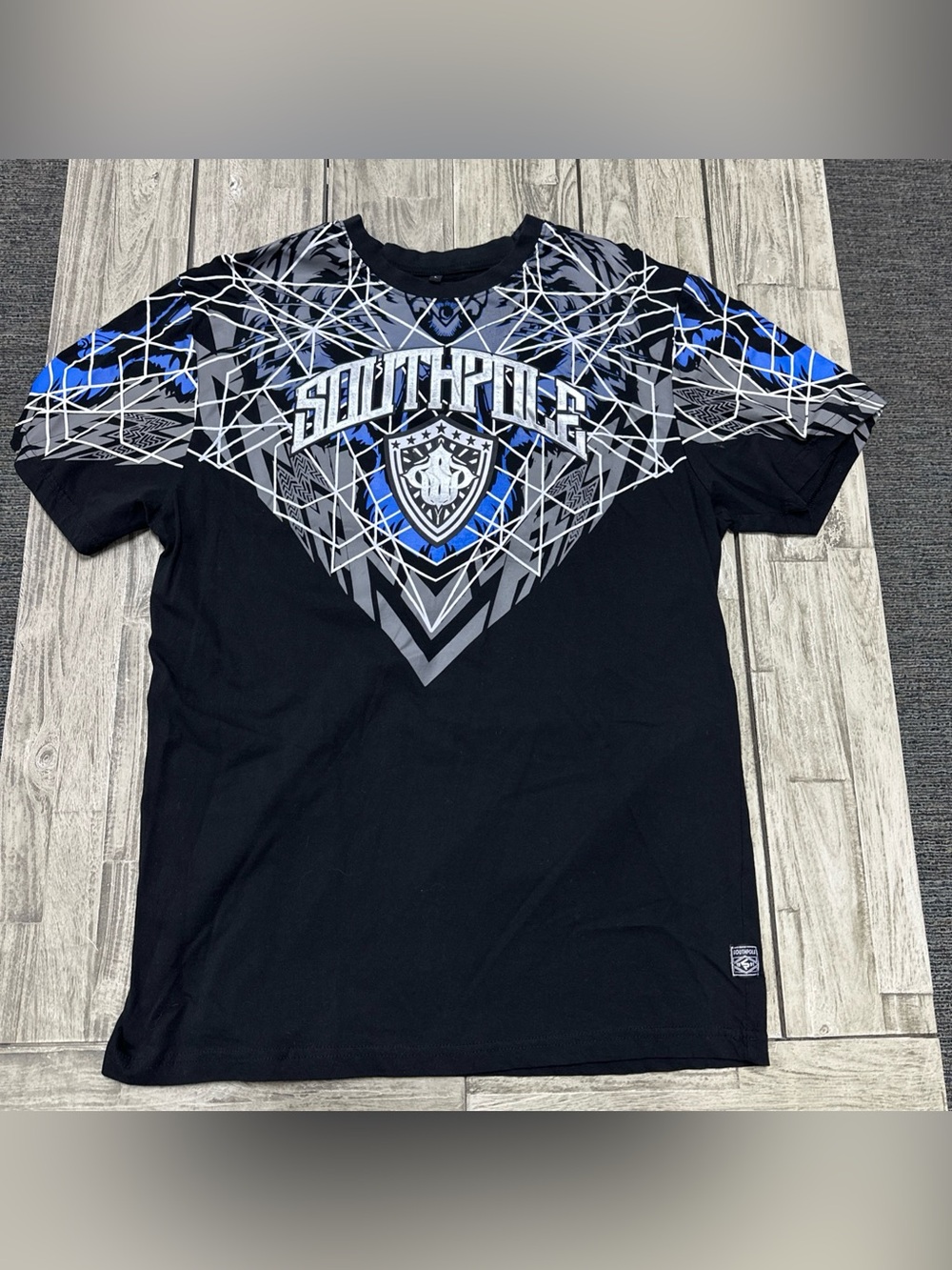 VTG Y2k Southpole Graphic Tee Large Black Grunge Hiphop Skater Streetwear